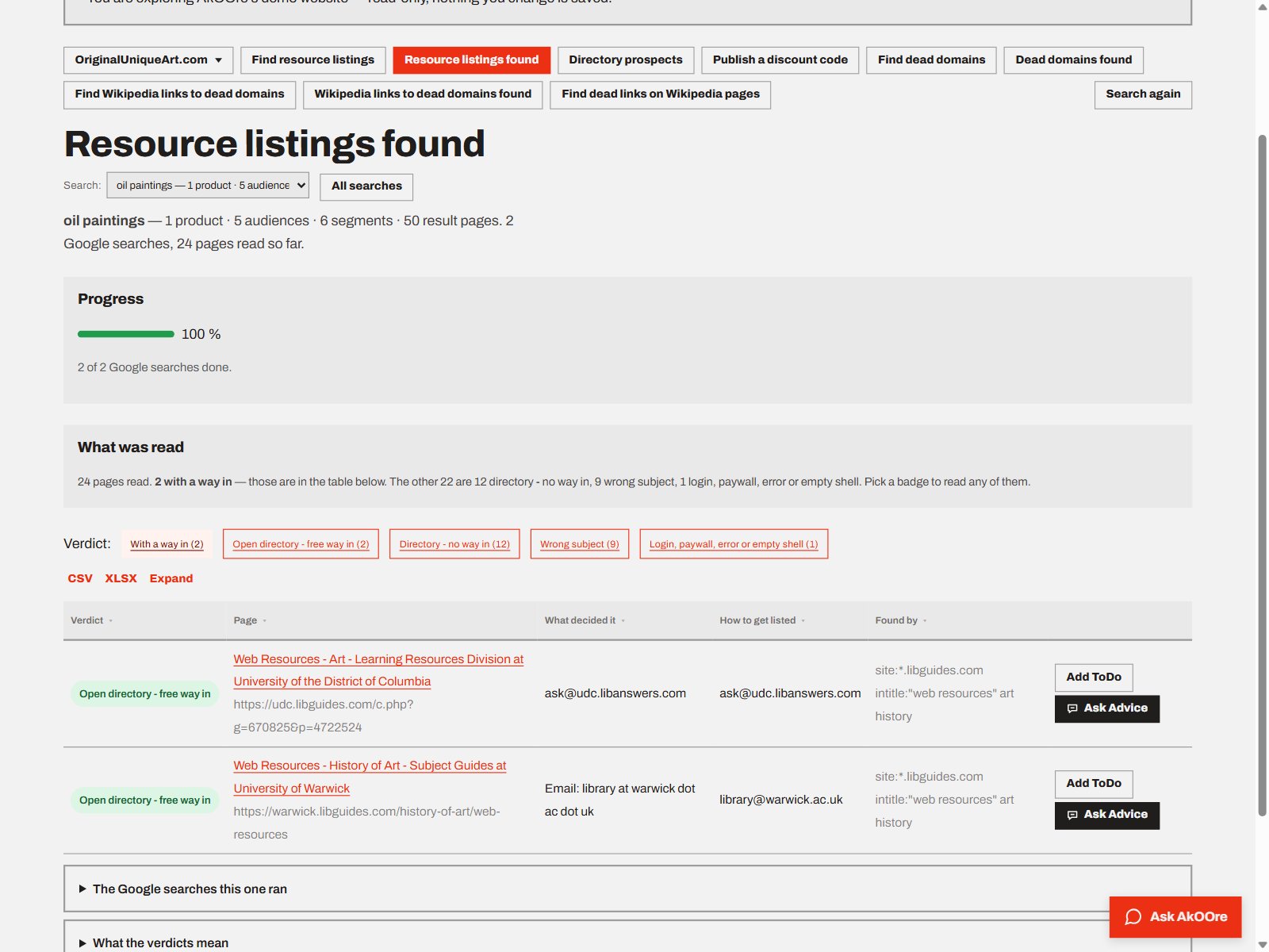 Resource listings found — OriginalUniqueArt.com — AkOOre